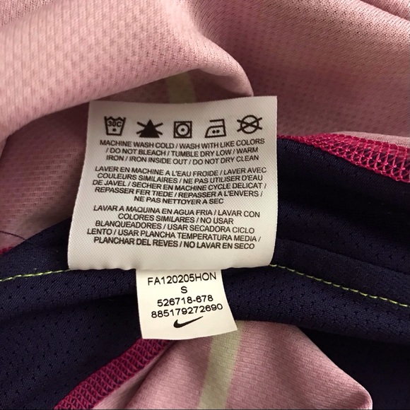 Nike Dri-Fit Striped Long Sleeve Running Top S EUC - Picture 4 of 5